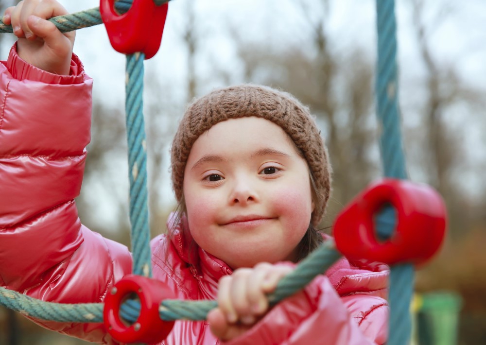 child playing in park